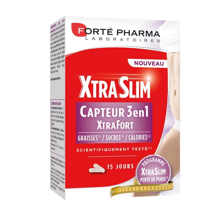 Capteur 3 en 1 graisses sucres et calories 60 gélules XtraSlim Forté Pharma