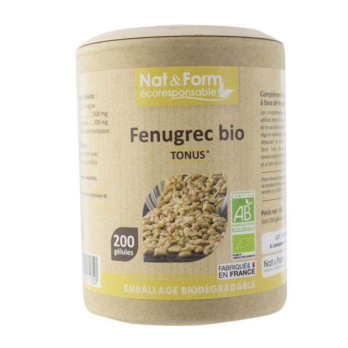 Fenugrec Bio 200 Gelules Ecoresponsable Nat&form Nat&Form