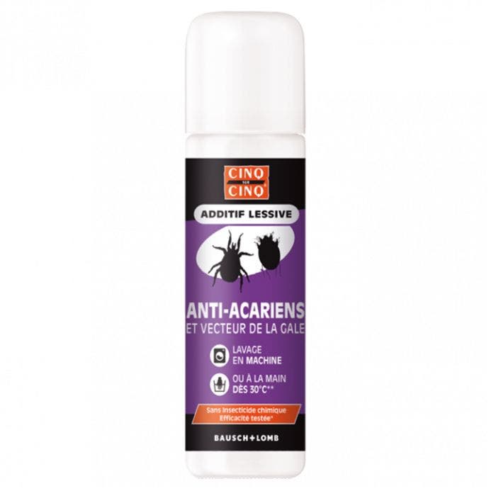 Additif lessive 250ml Antiacariens Et Vecteur De La Gale Cinq Sur Cinq