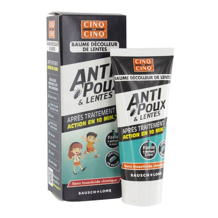 BAUME DECOLLEUR DE LENTES 60ML ANTI POUX & LENTES CINQ SUR CINQ