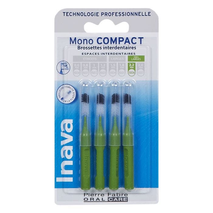 Brossettes Interdentaires 2.2 Mm Vert X4 Mono Compact Inava