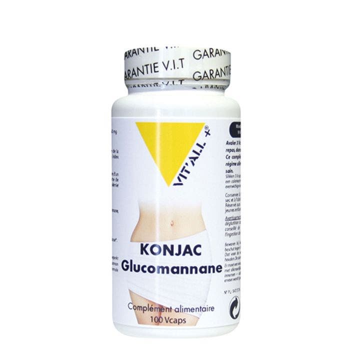 Konjac Glucomannane 500mg 100 gélules Vit'All+