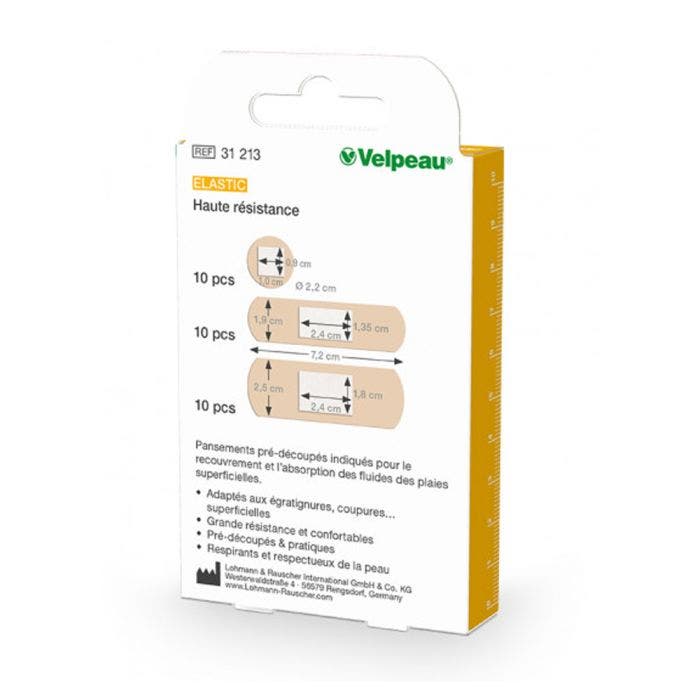 Pansements Pré découpés Haute Résistance Velpeau x30 Velpeau Lohmann Rauscher