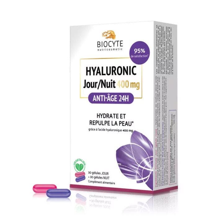 Hyaluronic 300mg x 30 gélules jour + 30 gélules nuit Biocyte