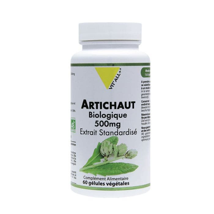 Artichaut Bio 500mg 60 Gélules Vit'All+
