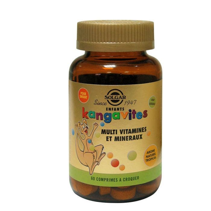 Kangavites Enfants Tropical 60 Comprimes A Croquer Solgar