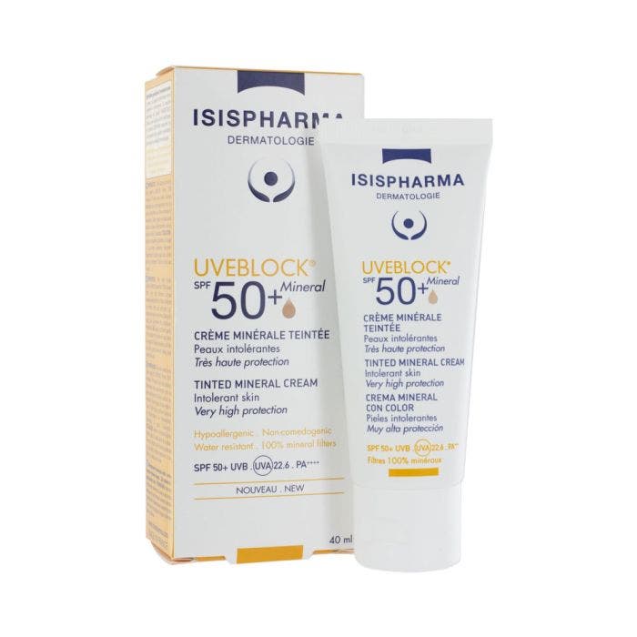 Creme Minerale Teintee Spf50+ Mineral 40ml Uveblock Isispharma