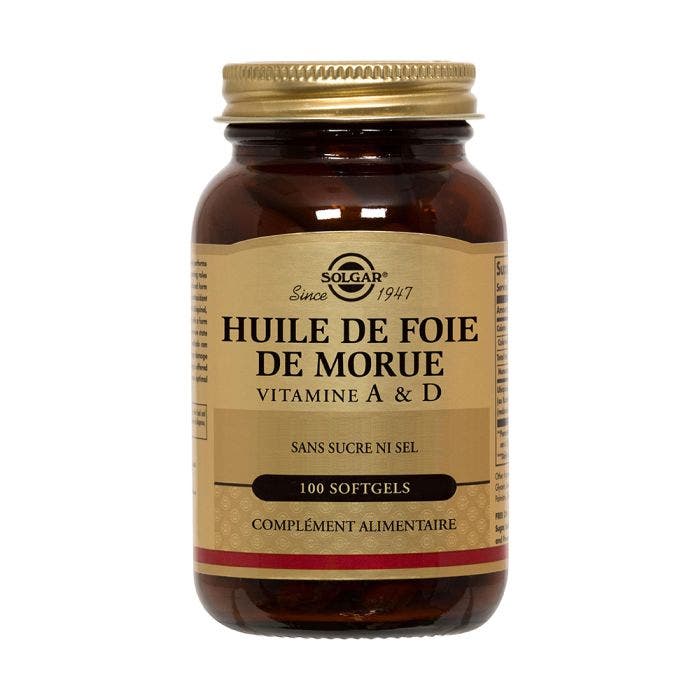 Huile De Foie De Morue Norvegien 100 Softgel Solgar