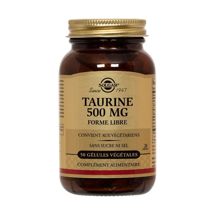 Taurine 50 Gelules Vegetales 500 mg Solgar