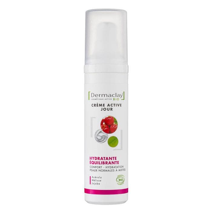CREME DE JOUR HYDRATANTE EQUILIBRANTE BIO 50ML PEAUX NORMALES A MIXTES DERMACLAY