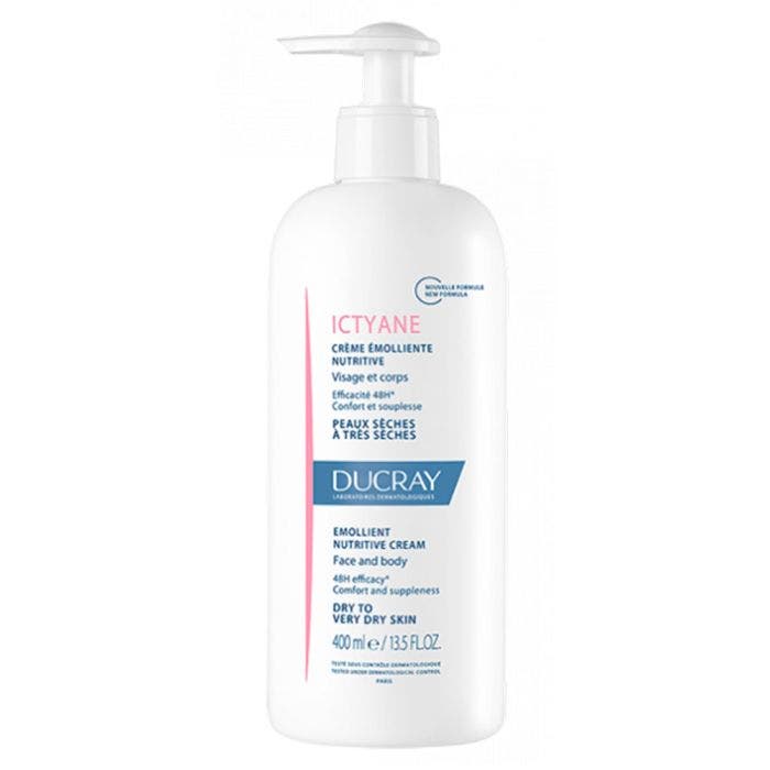 Creme Emolliente Nutritive Peaux Seches A Tres Seches 400ml Ictyane Ducray