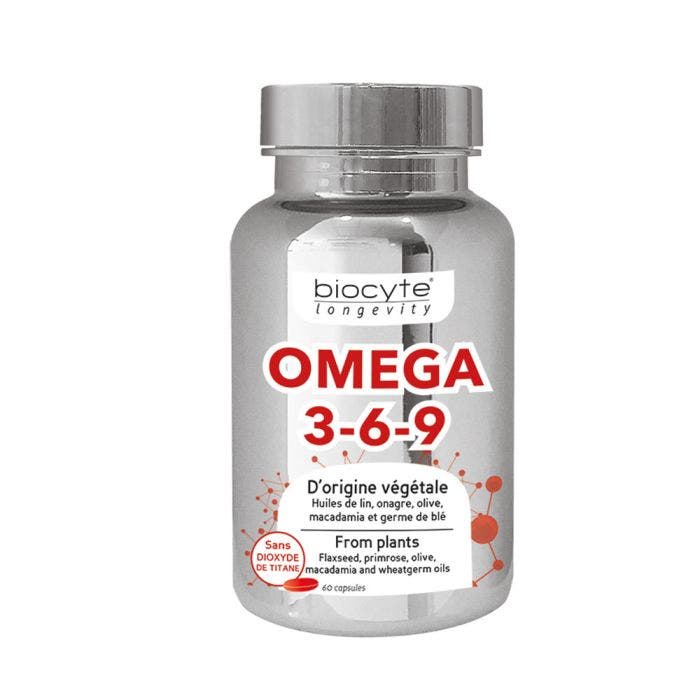 Omega 3, 6, 9 Origine Vegetale 60 Caspules Biocyte
