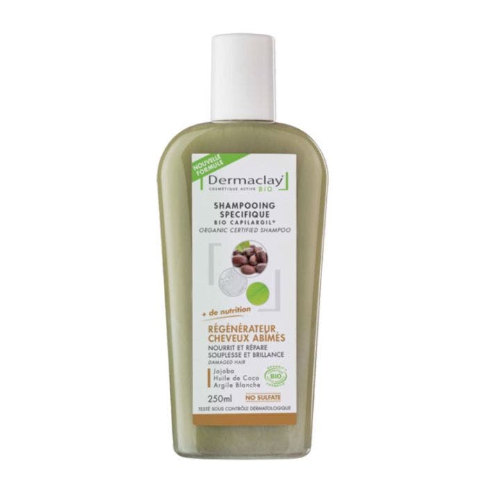 Shampooing traitant bio 250ml Cheveux Abîmés Argile Blanche Dermaclay