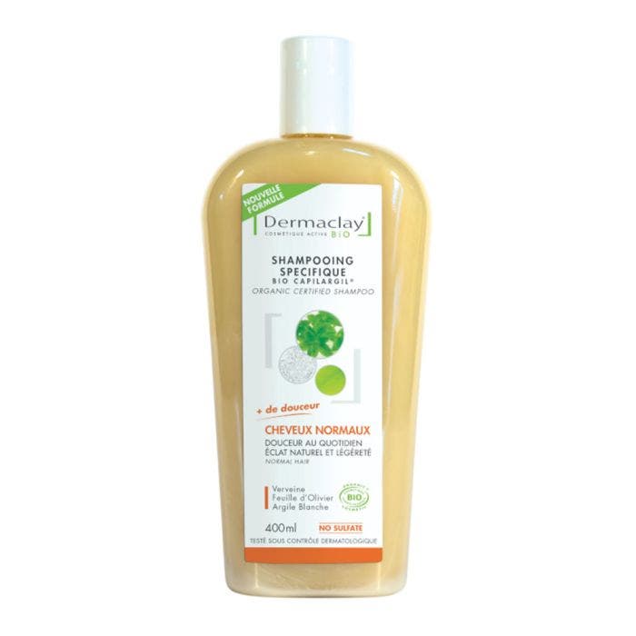 Shampooing traitant bio 400ml Usage Fréquent Argile Blanche Dermaclay