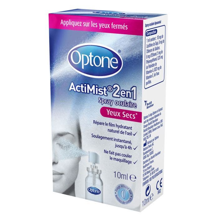 Spray Oculaire Actimist 2en1 Yeux Secs 10ml Optone