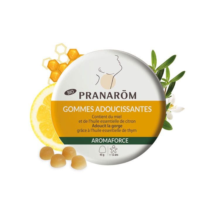 Gommes Adoucissantes Bio Aromaforce Miel Citron 45g Aromaforce Pranarôm
