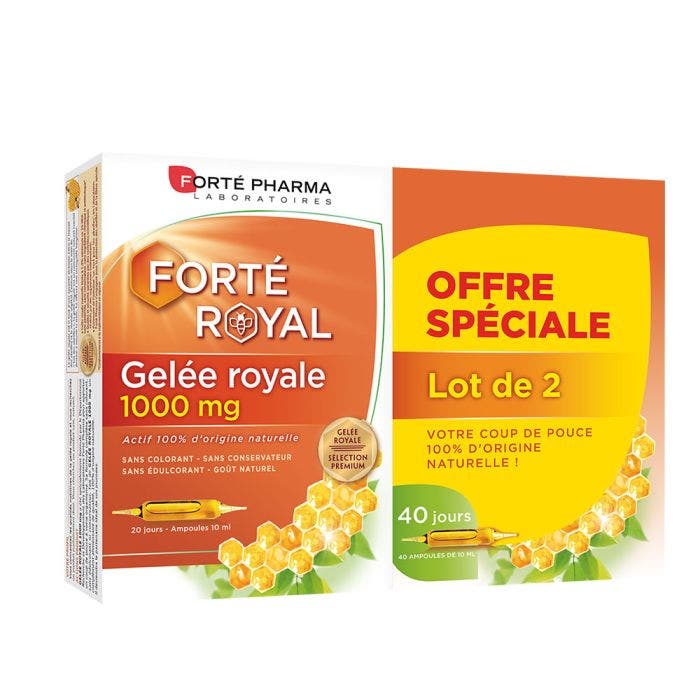 Gelée Royale Bio 1000 mg 2x20 ampoules Forté Royal Forté Pharma