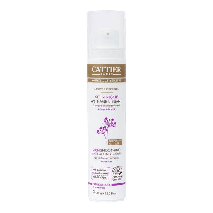 Soin Riche Lissant Peaux Seches Bio Nectar Eternel 50ml Anti-Âge Cattier