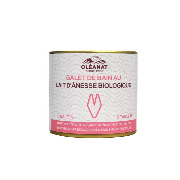 Galets Effervescents Bain 5x25g Soins Douceur d'Antan Au Lait D'anesse Bio Oleanat