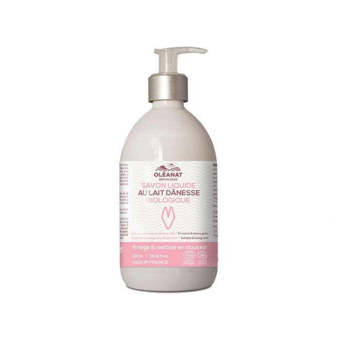 SAVON LIQUIDE AU LAIT D'ANESSE BIO 500ML OLEANAT