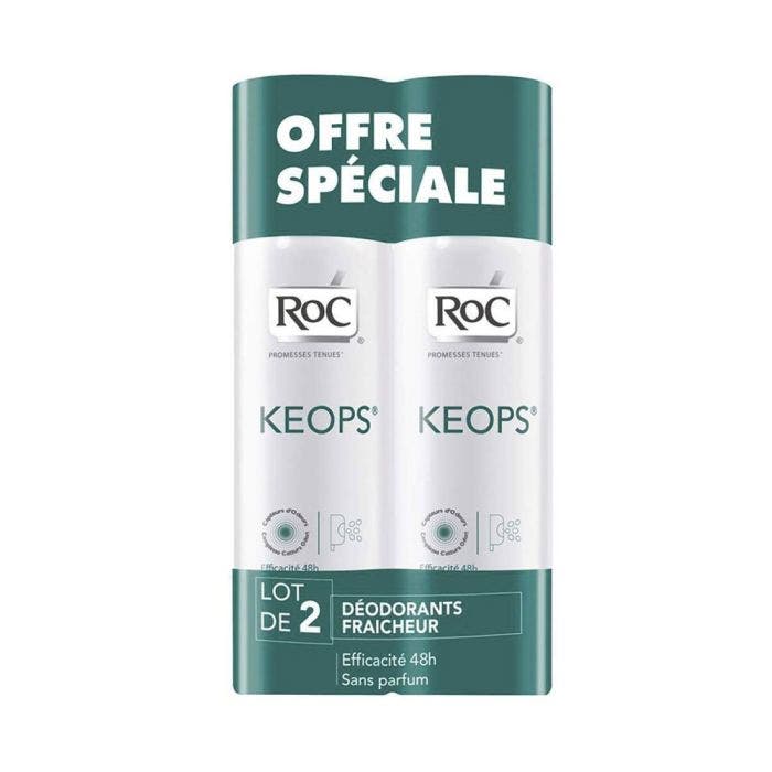 Deodorant Fraicheur Transpiration Moderee Keops 2x100ml Roc