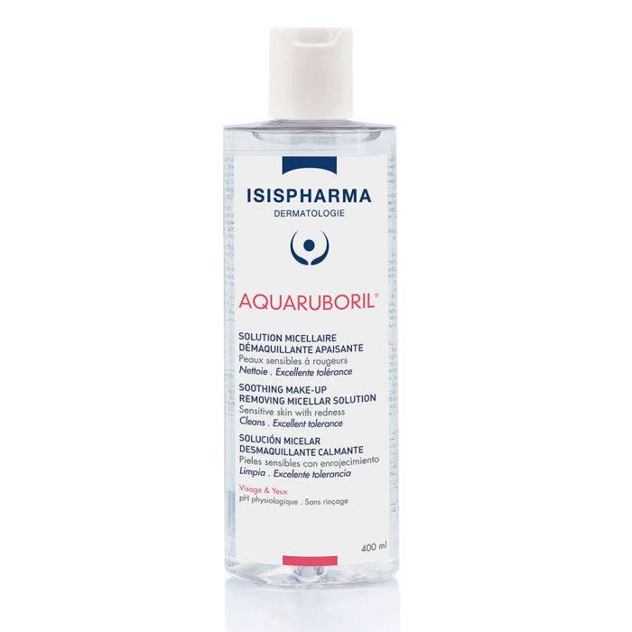 Solution Micellaire Demaquillante Aquaruboril Peaux Sensibles A Rougeurs 400ml Isispharma