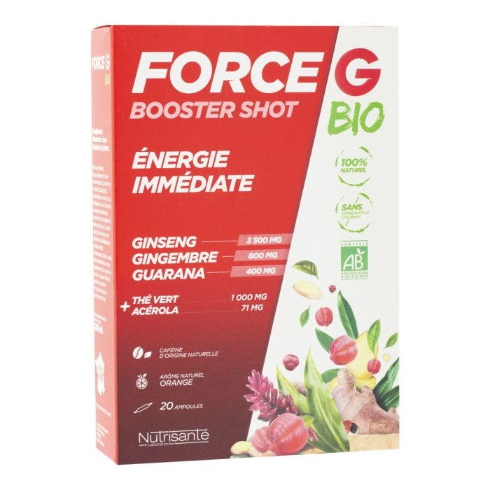 Booster Shot Bio 20 Ampoules Force G Energie Immédiate Nutrisante