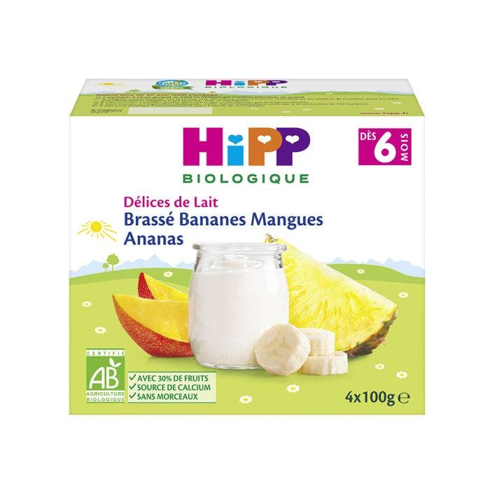 Brasse Bio Delices De Lait Des 6 Mois Biologique 4x100g Hipp