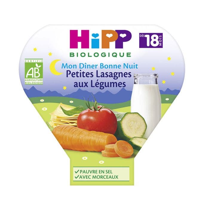ASSIETTE BIO 260G MON DINER BONNE NUIT DES 18 MOIS HIPP BIOLOGIQUE