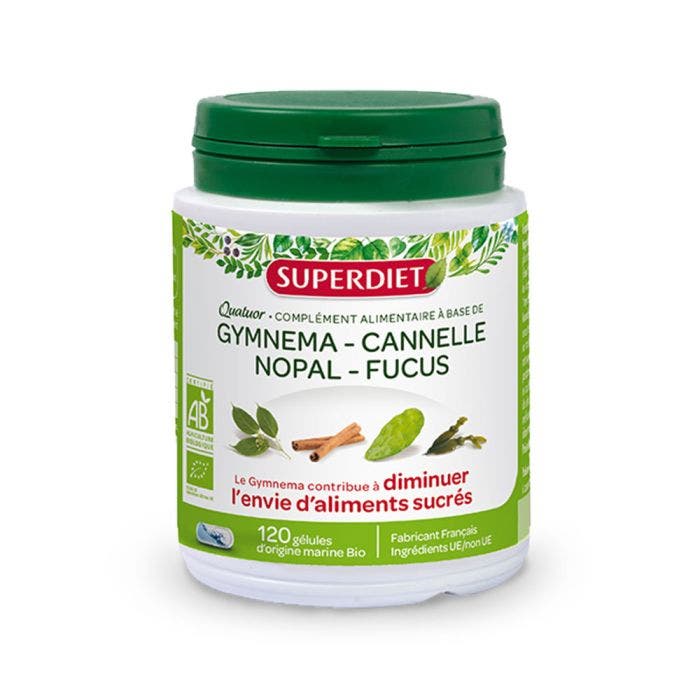Quatuor Gymnema Glycemie Bio 120 Gelules Superdiet