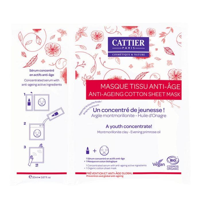 Masque Tissu Anti Age Bio 20ml Cattier