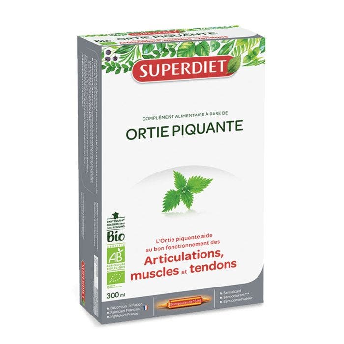 Ortie Piquante Bio Articulations 20 Ampoules Superdiet
