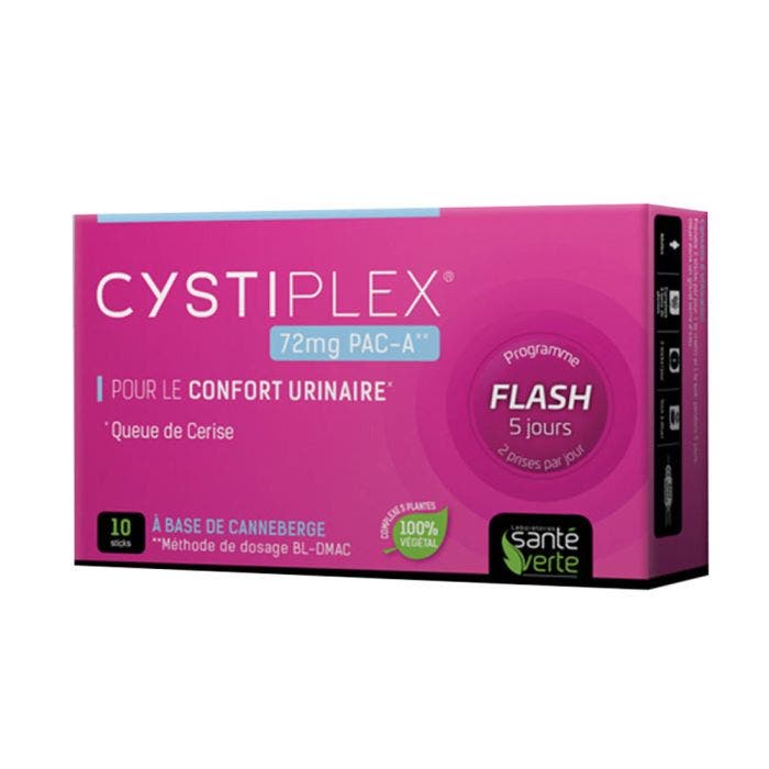 Cystiplex 10 Sticks Confort Urinaire Sante Verte