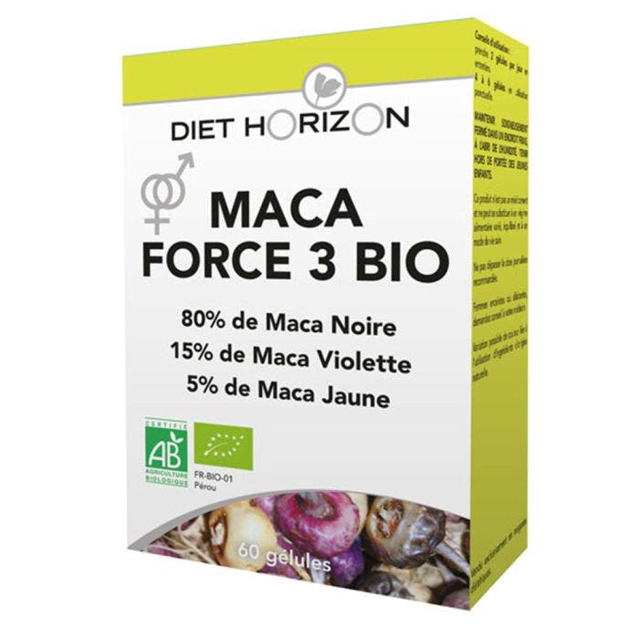 Maca Force 3 Bio 60 Gelules Diet Horizon