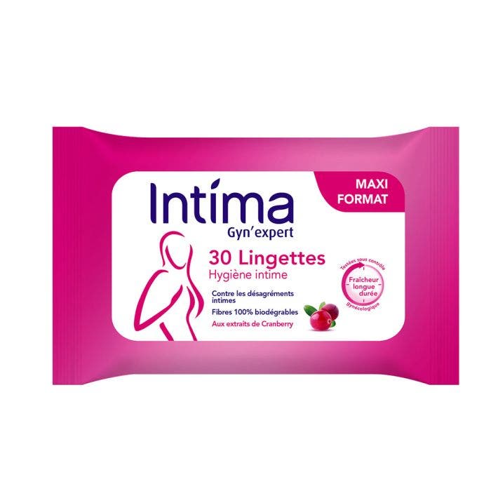 Hygiene Intime Cranberry 30 lingettes Gyn'expert Intima