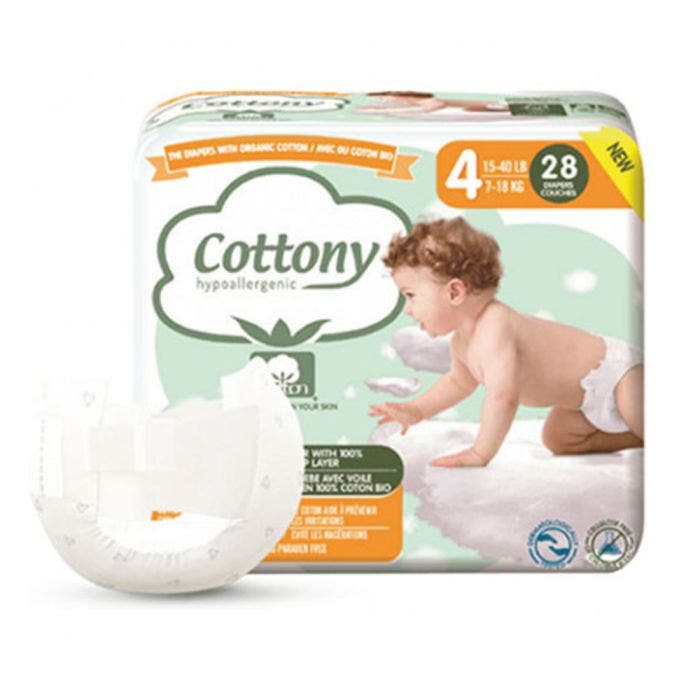 COUCHES COTON BIO X28 TAILLE 4 COTTONY