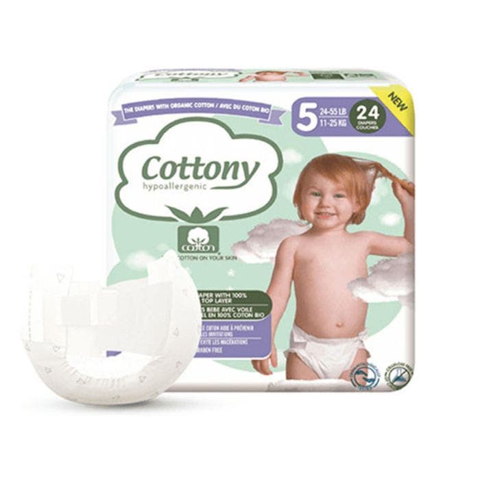 Couches Bébé T5 (11-25 Kg) x24 Cottony