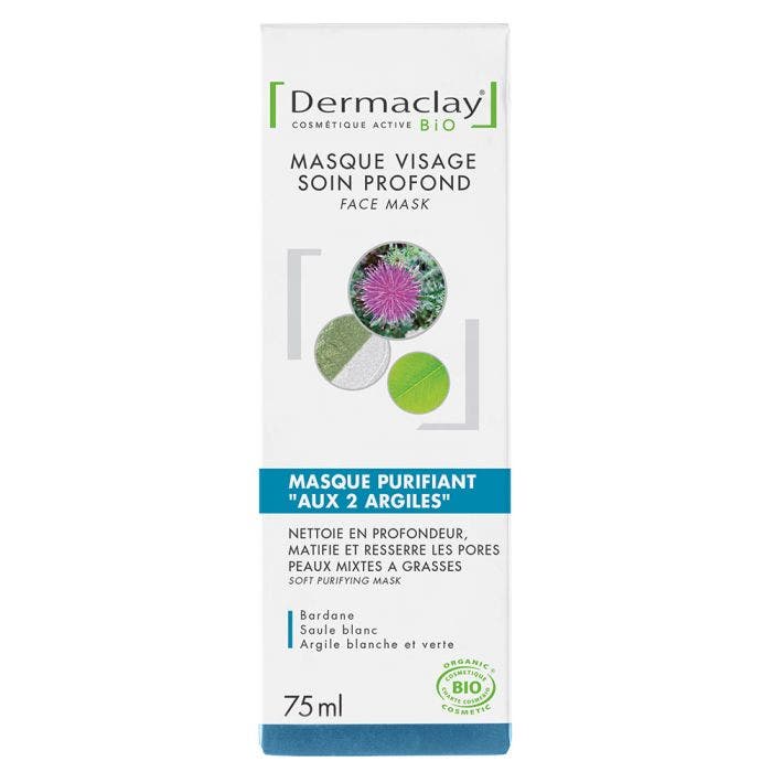 Masque Purifiant Aux 2 Argiles 50ml Dermaclay