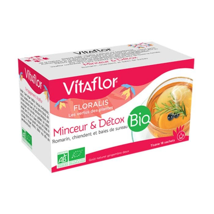 Tisane Minceur Detox Bio 18 Sachets Floralis Vitaflor