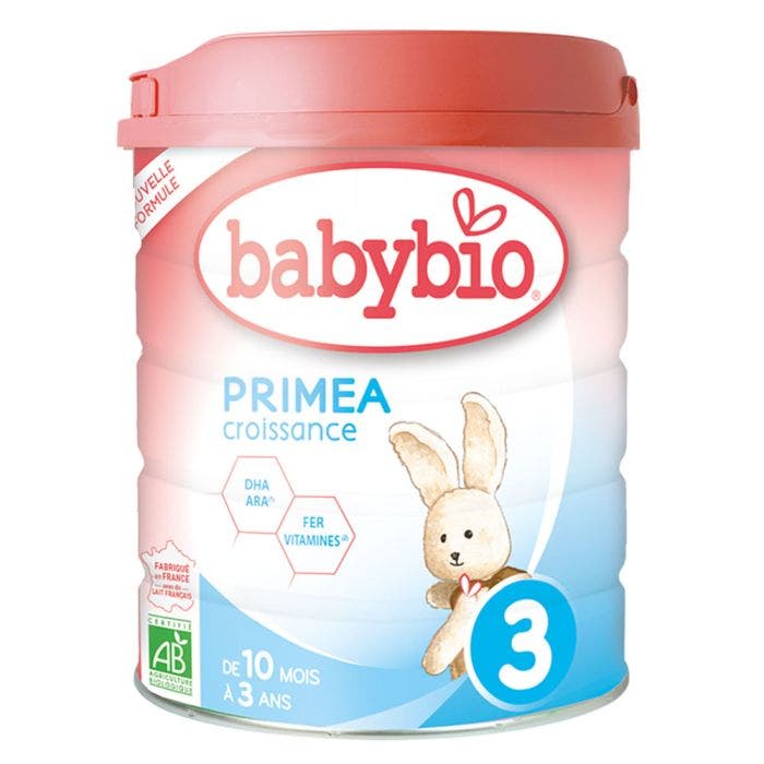 Primea 3 Lait En Poudre Croissance Bio De 10 Mois A 3 Ans 800g Babybio