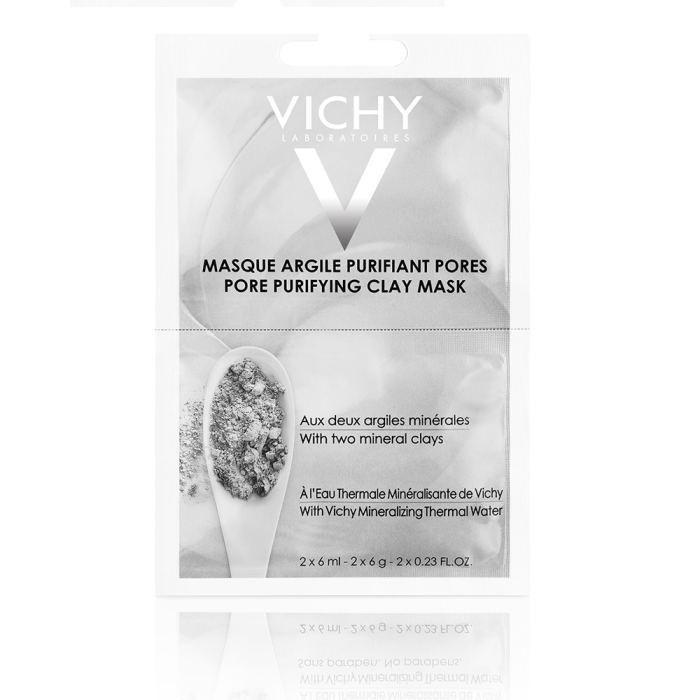 Masque Visage Argile Bi-dose Peaux Mixtes 2x6ml Mes Essentiels Vichy