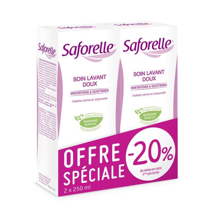 Soin Lavant Doux Peaux Sensibles 2x250ml Saforelle