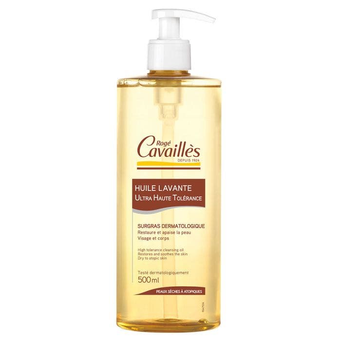 Huile Lavante Surgras 500ml Dermo-Uht Peaux Tres Seches Rogé Cavaillès