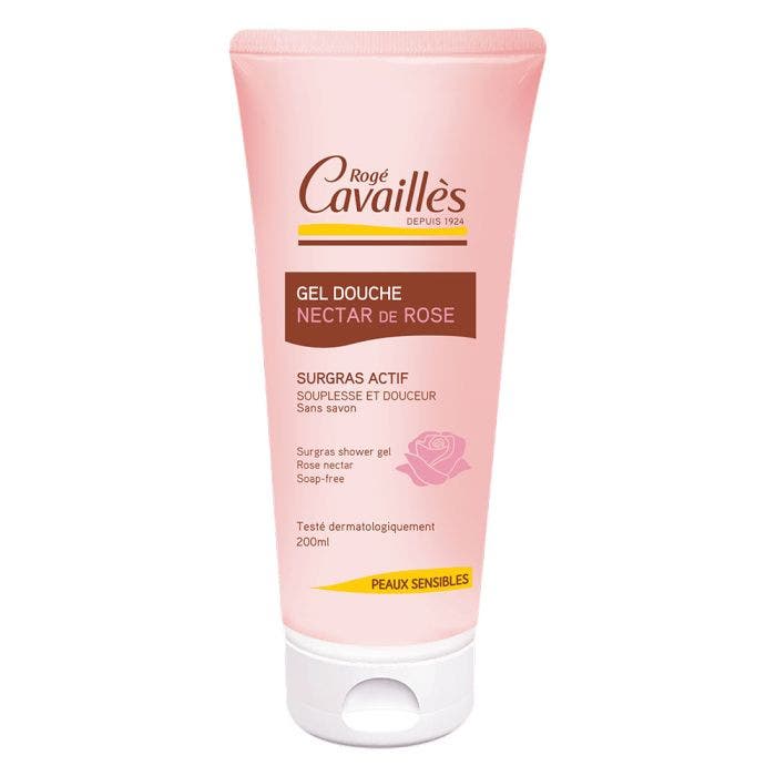 Gel Douche Nourrissant Nectar De Rose 200ml Surgras Actif Rogé Cavaillès