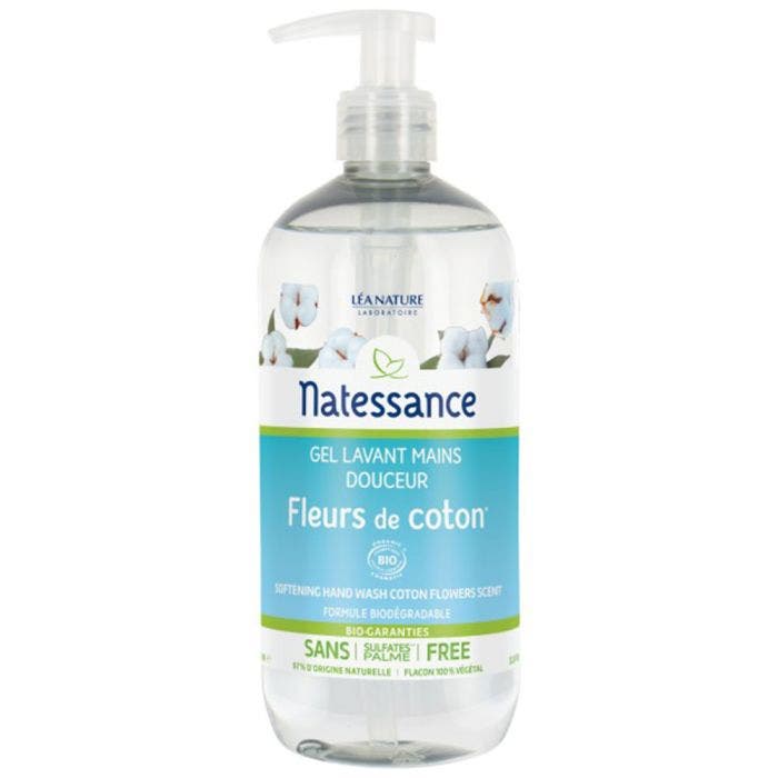 Gel Lavant Mains Douceur Fleur De Coton Bio 500ml Natessance