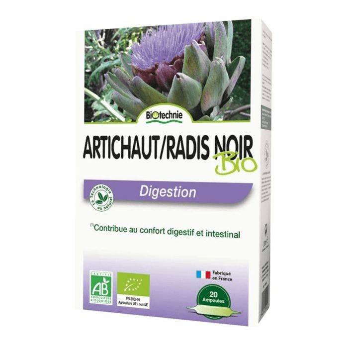 Artichaut Radis Noir Digestion 20 Ampoules Biotechnie