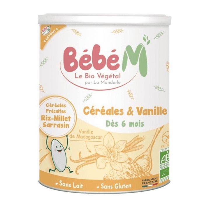 Cereales et Vanille Bio 400g Bébé M Dès 6 Mois La Mandorle