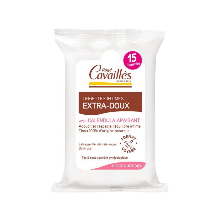 Lingettes Extra Douces 15 lingettes Intime Rogé Cavaillès