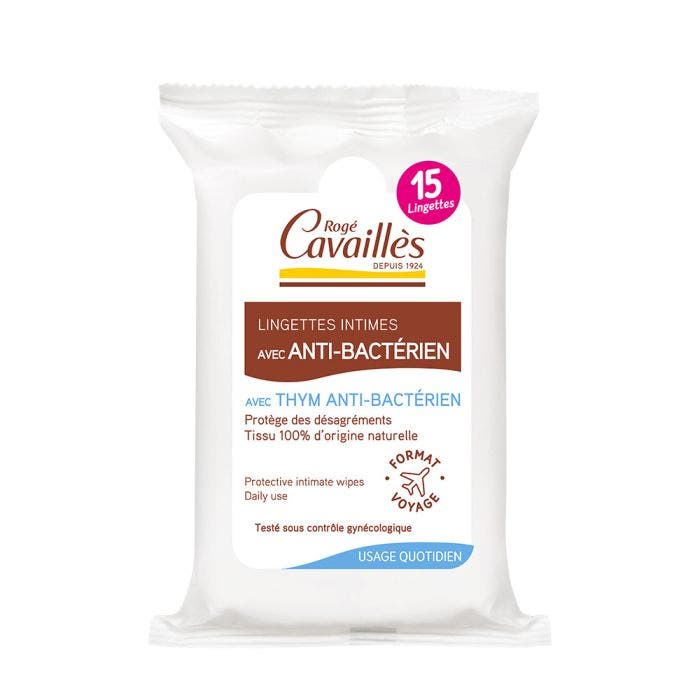 Lingettes Avec Anti-bacterien X15 Intime Rogé Cavaillès