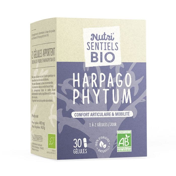 Harpagophytum Bio 30 gélules Nutri'sentiels Confort articulaire Nutrisante